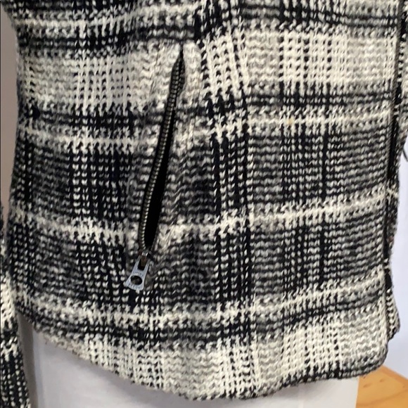 Lucky Brand Moto Sweater Jacket black/white sz XL - Picture 4 of 10